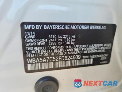 Zdjęcie 12 z 12 samochodu: 2015 BMW 528 XI VIN:WBA5A7C52FD624609 - miniatura