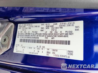 Zdjęcie 14 z 14 samochodu: 2016 FORD ESCAPE SE VIN:1FMCU0G98GUA98294 - miniatura
