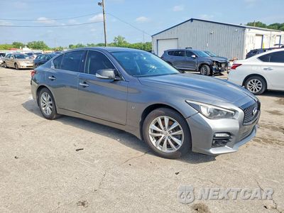 Czwarte zdjęcie samochodu z boku: 2015 INFINITI Q50 PREMIUM VIN:JN1BV7AR1FM416188 - miniatura