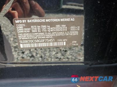 Zdjęcie 12 z 12 samochodu: 2016 BMW X5 XDR40E VIN:5UXKT0C58G0F75451 - miniatura