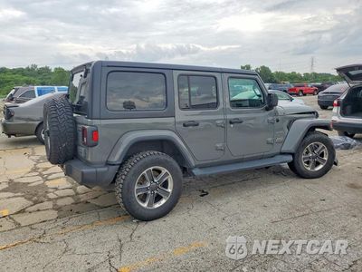 Trzecie zdjęcie samochodu z tyłu: 2021 JEEP WRANGLER UNLIMITED SAHARA VIN:1C4HJXEG3MW608435 - miniatura