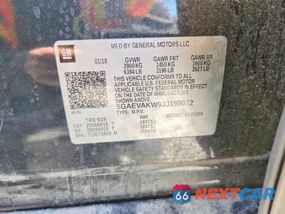 Zdjęcie 14 z 14 samochodu: 2018 BUICK ENCLAVE ESSENCE VIN:5GAEVAKW9JJ198072 - miniatura