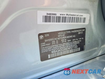 Zdjęcie 12 z 12 samochodu: 2014 BMW 328 I VIN:WBA3A5G56ENP27160 - miniatura