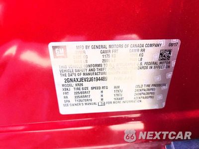 Zdjęcie 14 z 14 samochodu: 2018 CHEVROLET EQUINOX LT VIN:2GNAXJEV2J6194489 - miniatura
