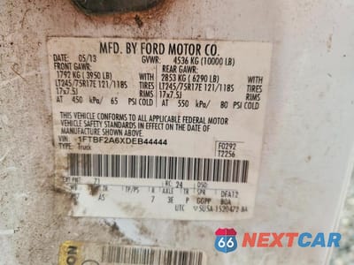 Zdjęcie 12 z 12 samochodu: 2013 FORD F250 SUPER DUTY VIN:1FTBF2A6XDEB44444 - miniatura