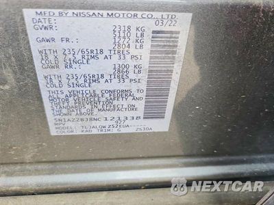 Zdjęcie 13 z 13 samochodu: 2022 NISSAN MURANO SV VIN:5N1AZ2BJ8NC121338 - miniatura