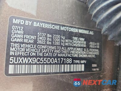 Zdjęcie 13 z 13 samochodu: 2013 BMW X3 XDRIVE28I VIN:5UXWX9C55D0A17188 - miniatura