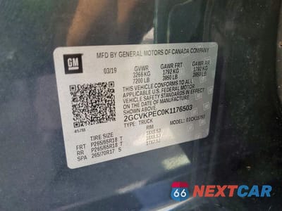 Zdjęcie 12 z 12 samochodu: 2019 CHEVROLET SILVERADO LD K1500 LT VIN:2GCVKPEC0K1176503 - miniatura