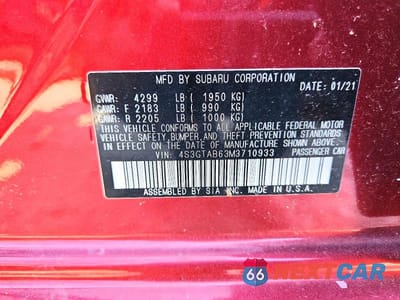 Zdjęcie 12 z 12 samochodu: 2021 SUBARU IMPREZA VIN:4S3GTAB63M3710933 - miniatura