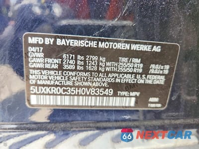Zdjęcie 13 z 13 samochodu: 2017 BMW X5 XDRIVE35I VIN:5UXKR0C35H0V83549 - miniatura