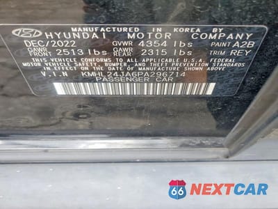Zdjęcie 12 z 12 samochodu: 2023 HYUNDAI SONATA SE VIN:KMHL24JA6PA296714 - miniatura