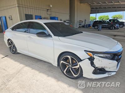 Czwarte zdjęcie samochodu z boku: 2021 HONDA ACCORD SPORT SE VIN:1HGCV1F43MA066025 - miniatura