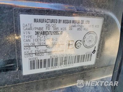 Zdjęcie 12 z 12 samochodu: 2020 NISSAN SENTRA SV VIN:3N1AB8CV7LY283210 - miniatura