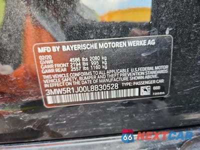 Zdjęcie 12 z 12 samochodu: 2020 BMW 330I VIN:3MW5R1J00L8B30528 - miniatura