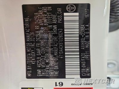 Zdjęcie 13 z 13 samochodu: 2026 TOYOTA CAMRY LE VIN:4T1DAACK6TU280243 - miniatura
