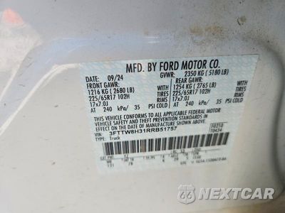 Zdjęcie 12 z 12 samochodu: 2024 FORD MAVERICK XLT VIN:3FTTW8H31RRB51757 - miniatura