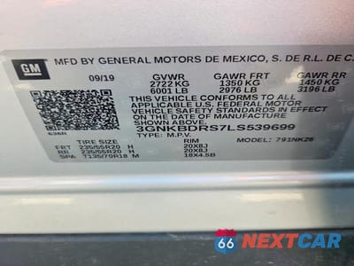 Zdjęcie 13 z 13 samochodu: 2020 CHEVROLET BLAZER 3LT VIN:3GNKBDRS7LS539699 - miniatura