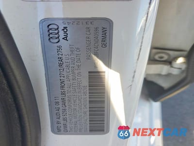 Zdjęcie 12 z 12 samochodu: 2012 AUDI A6 PRESTIGE VIN:WAUHGBFC4CN040596 - miniatura