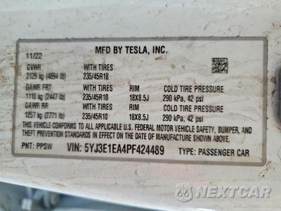 Zdjęcie 13 z 13 samochodu: 2023 TESLA MODEL 3 VIN:5YJ3E1EA4PF424489 - miniatura