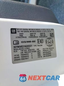 Zdjęcie 12 z 12 samochodu: 2010 GMC SIERRA K1500 SLT VIN:3GTRKWE37AG263221 - miniatura