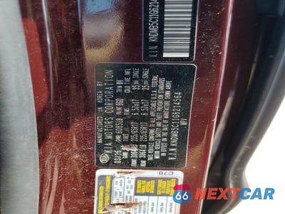 Zdjęcie 13 z 13 samochodu: 2016 KIA SEDONA LX VIN:KNDMB5C11G6214564 - miniatura