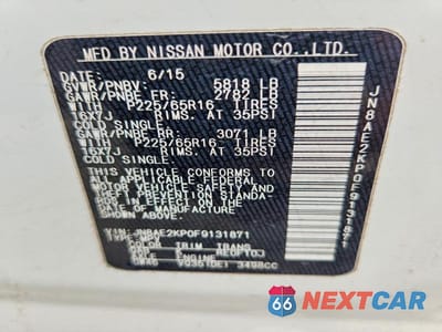 Zdjęcie 13 z 13 samochodu: 2015 NISSAN QUEST 3.5 SV VIN:JN8AE2KP0F9131871 - miniatura