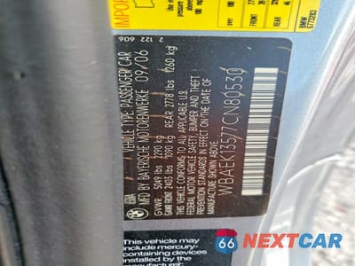 Zdjęcie 12 z 12 samochodu: 2007 BMW 650 I VIN:WBAEK13577CN80530 - miniatura