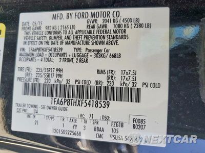 Zdjęcie 12 z 12 samochodu: 2015 FORD MUSTANG VIN:1FA6P8THXF5418539 - miniatura