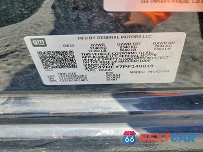 Zdjęcie 13 z 13 samochodu: 2023 CHEVROLET SILVERADO K2500 HIGH COUNTRY VIN:1GC4YREY7PF148019 - miniatura