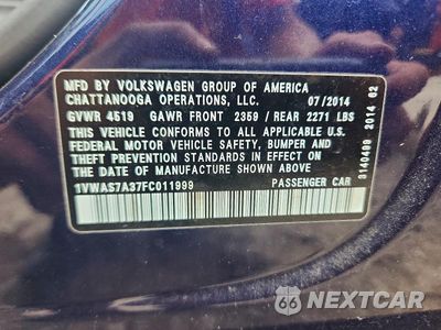 Zdjęcie 13 z 13 samochodu: 2015 VOLKSWAGEN PASSAT S VIN:1VWAS7A37FC011999 - miniatura