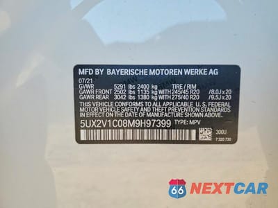 Zdjęcie 14 z 14 samochodu: 2021 BMW X4 XDRIVE30I VIN:5UX2V1C08M9H97399 - miniatura