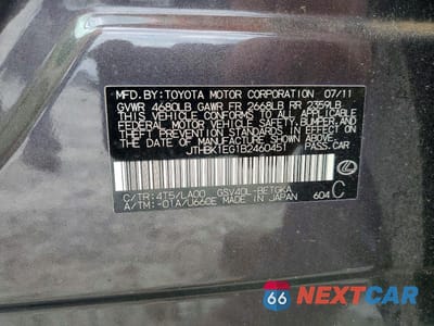 Zdjęcie 13 z 13 samochodu: 2011 LEXUS ES 350 VIN:JTHBK1EG1B2460451 - miniatura