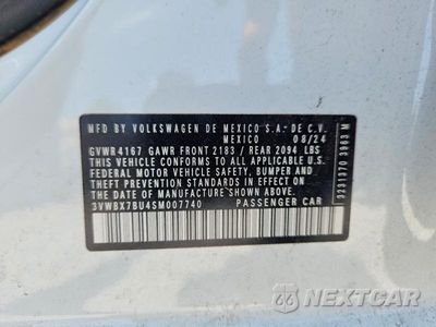 Zdjęcie 12 z 12 samochodu: 2025 VOLKSWAGEN JETTA SPORT VIN:3VWBX7BU4SM007740 - miniatura