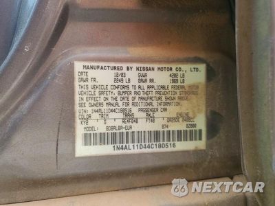 Zdjęcie 12 z 12 samochodu: 2004 NISSAN ALTIMA 2.5 VIN:1N4AL11D44C180516 - miniatura