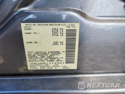 Zdjęcie 12 z 12 samochodu: 2020 NISSAN ALTIMA S VIN:1N4BL4BV6LC113461 - miniatura