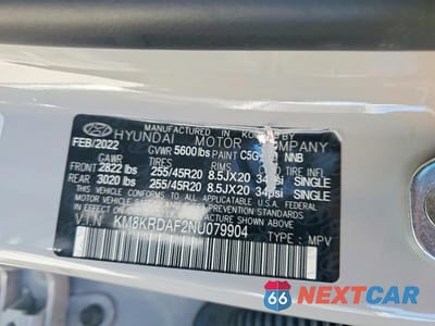 Zdjęcie 12 z 12 samochodu: 2022 HYUNDAI IONIQ 5 LIMITED VIN:KM8KRDAF2NU079904 - miniatura