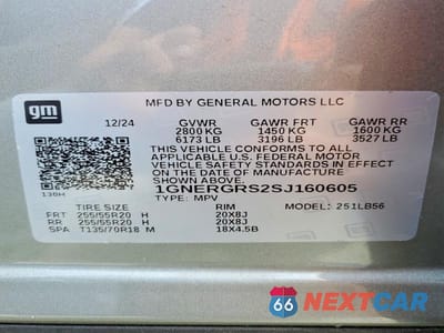 Zdjęcie 14 z 14 samochodu: 2025 CHEVROLET TRAVERSE LT VIN:1GNERGRS2SJ160605 - miniatura