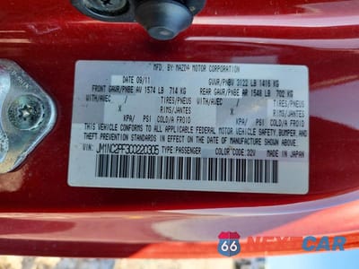 Zdjęcie 12 z 12 samochodu: 2012 MAZDA MX-5 MIATA VIN:JM1NC2PF3C0220305 - miniatura