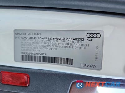 Zdjęcie 13 z 13 samochodu: 2018 AUDI A4 PREMIUM PLUS VIN:WAULMAF46JN004573 - miniatura