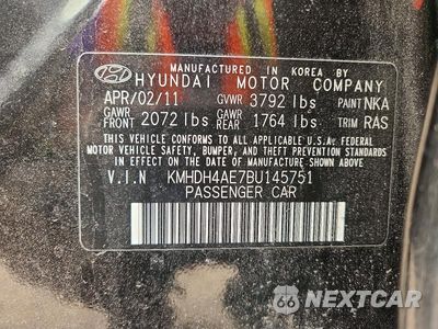 Zdjęcie 12 z 12 samochodu: 2011 HYUNDAI ELANTRA GLS VIN:KMHDH4AE7BU145751 - miniatura