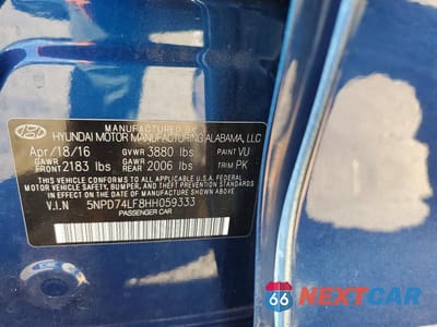 Zdjęcie 12 z 12 samochodu: 2017 HYUNDAI ELANTRA SE VIN:5NPD74LF8HH059333 - miniatura
