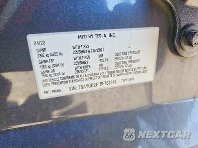 Zdjęcie 12 z 12 samochodu: 2023 TESLA MODEL Y VIN:7SAYGDEF1PF761847 - miniatura
