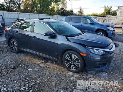 Czwarte zdjęcie samochodu z boku: 2018 HONDA CIVIC EXL VIN:JHMFC1F73JX028281 - miniatura