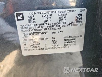 Zdjęcie 13 z 13 samochodu: 2017 CHEVROLET EQUINOX LS VIN:2GNALBEK7H1570991 - miniatura