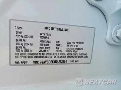 Zdjęcie 13 z 13 samochodu: 2024 TESLA MODEL Y VIN:7SAYGDEE4RA263584 - miniatura
