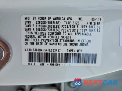 Zdjęcie 13 z 13 samochodu: 2015 ACURA RDX TECHNOLOGY VIN:5J8TB4H54FL003457 - miniatura