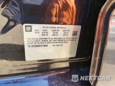 Zdjęcie 12 z 12 samochodu: 2014 CHEVROLET SONIC LT VIN:1G1JC6SB3E4174893 - miniatura