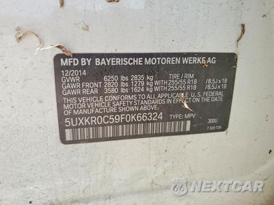 Zdjęcie 13 z 13 samochodu: 2015 BMW X5 XDRIVE35I VIN:5UXKR0C59F0K66324 - miniatura