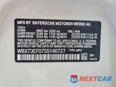 Zdjęcie 12 z 12 samochodu: 2025 BMW X1 XDRIVE28I VIN:WBX73EF07S5140727 - miniatura