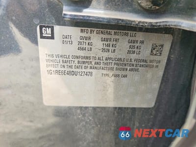 Zdjęcie 12 z 12 samochodu: 2013 CHEVROLET VOLT VIN:1G1RE6E48DU127478 - miniatura